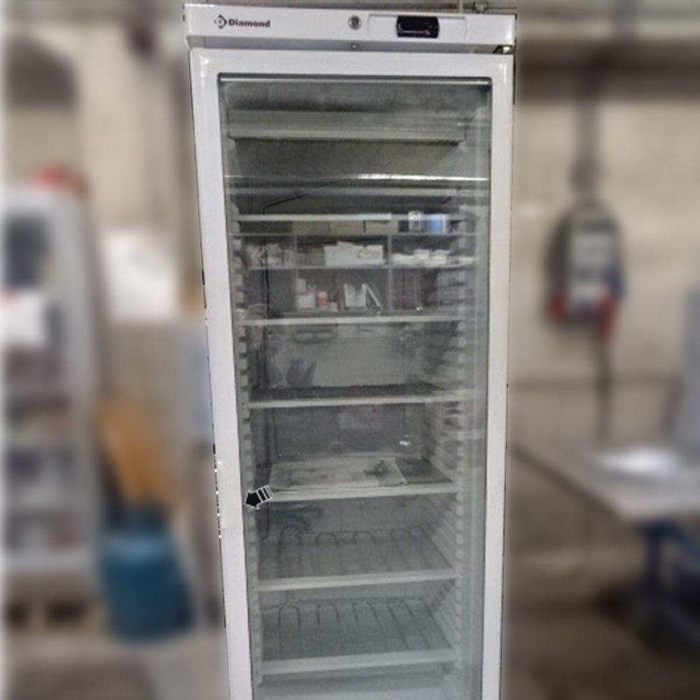 Armoire congélateur statique, vitrée, 400 litres. blanc