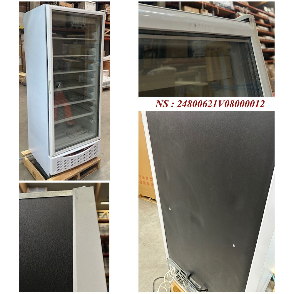 Congélateur statique, porte vitrée, 525 litres, GN2/1+600x400, blanc