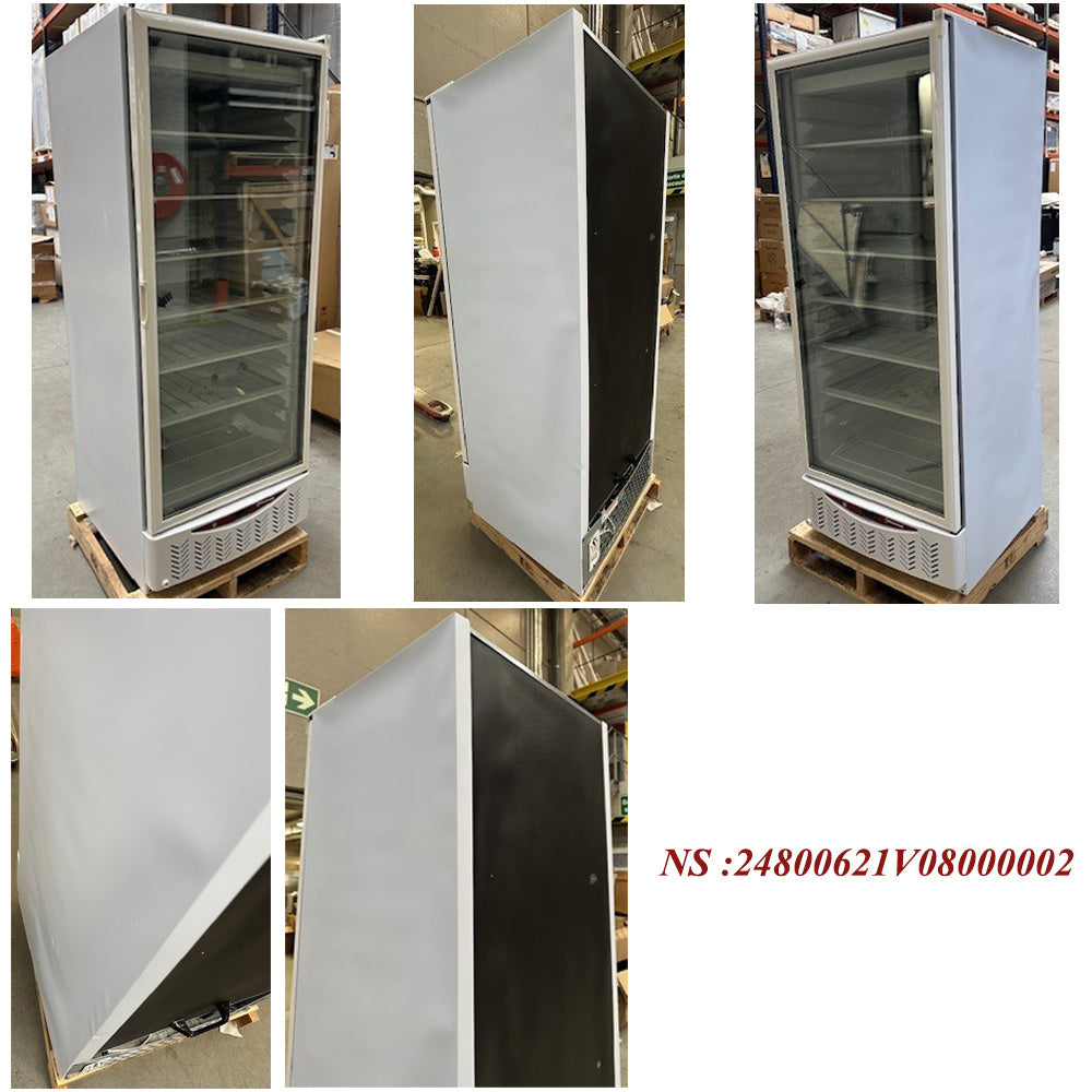 Congélateur statique, porte vitrée, 525 litres, GN2/1+600x400, blanc
