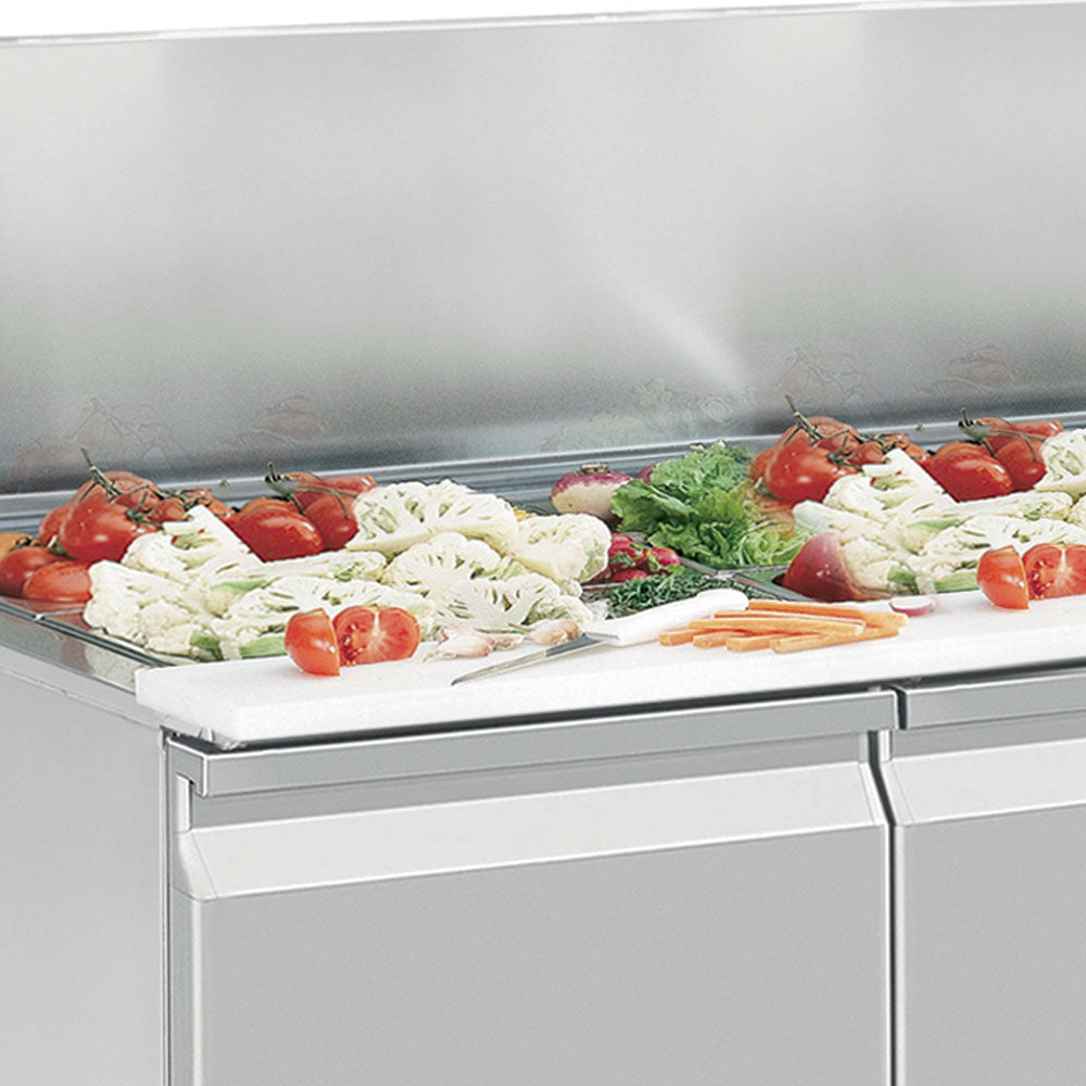 Saladettes avec couvercle 4xGN1/1-150 mm + reserve 3 pt.GN 1/1, 380 Lit