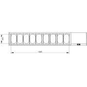 Structure réfrigérée GN 9x1/4, avec vitre droite