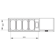 Structure réfrigérée Diamond GN 4x1/3 et 1x1/9 avec couvercle, en acier inoxydable, vue en détail