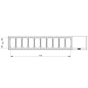 Structure réfrigérée GN 10x1/3, avec couvercle