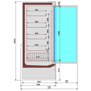 Meuble mural congélation, libre-service, portes battantes - FULL BLACK