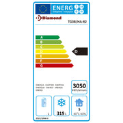 Table de congélation "murale", ventilée, 3 portes GN 1/1, 405 litres