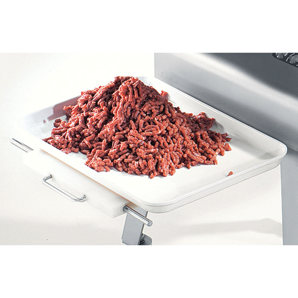 Hachoir en acier inoxydable Diamond N° 32 avec piètement sur roues, lame de 6 mm, capacité 600 kg/h, pour transformation alimentaire