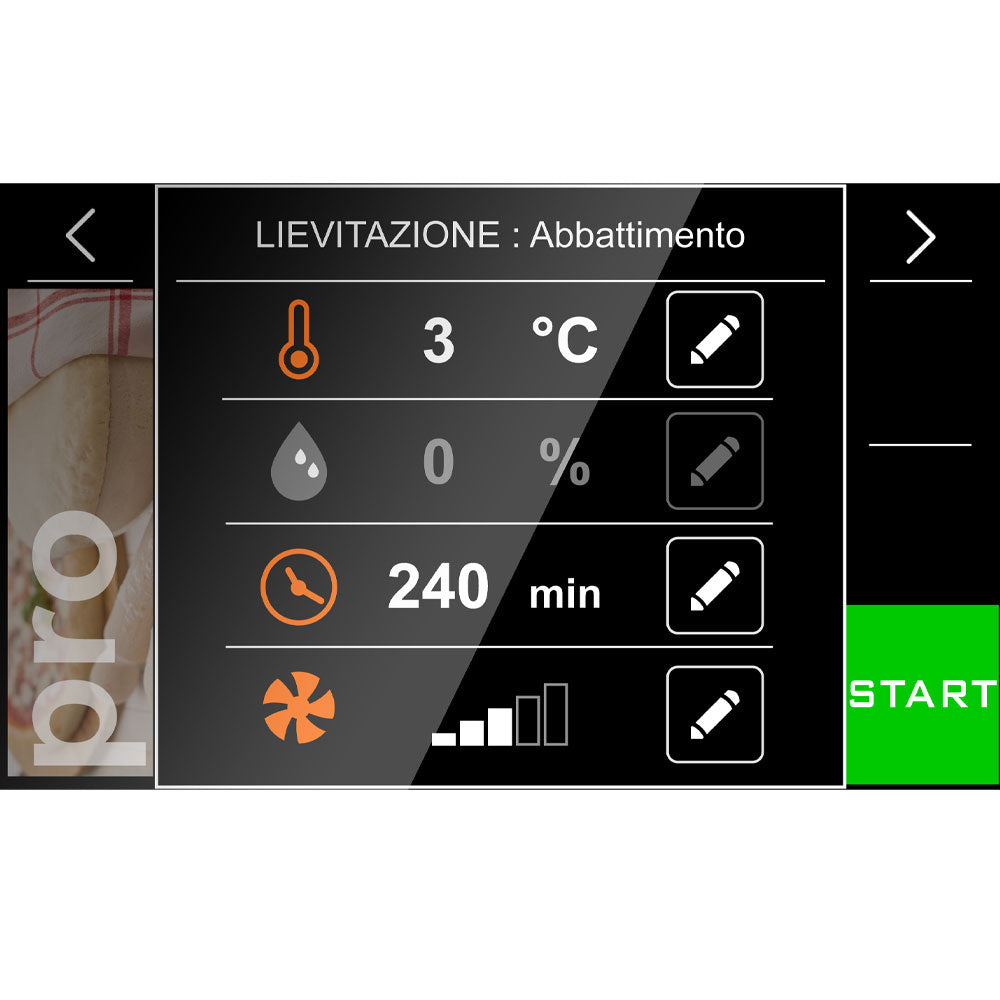 Table de congélation rapide murale, TOUCH SCREEN,6x GN1/1 (20-12 Kg)