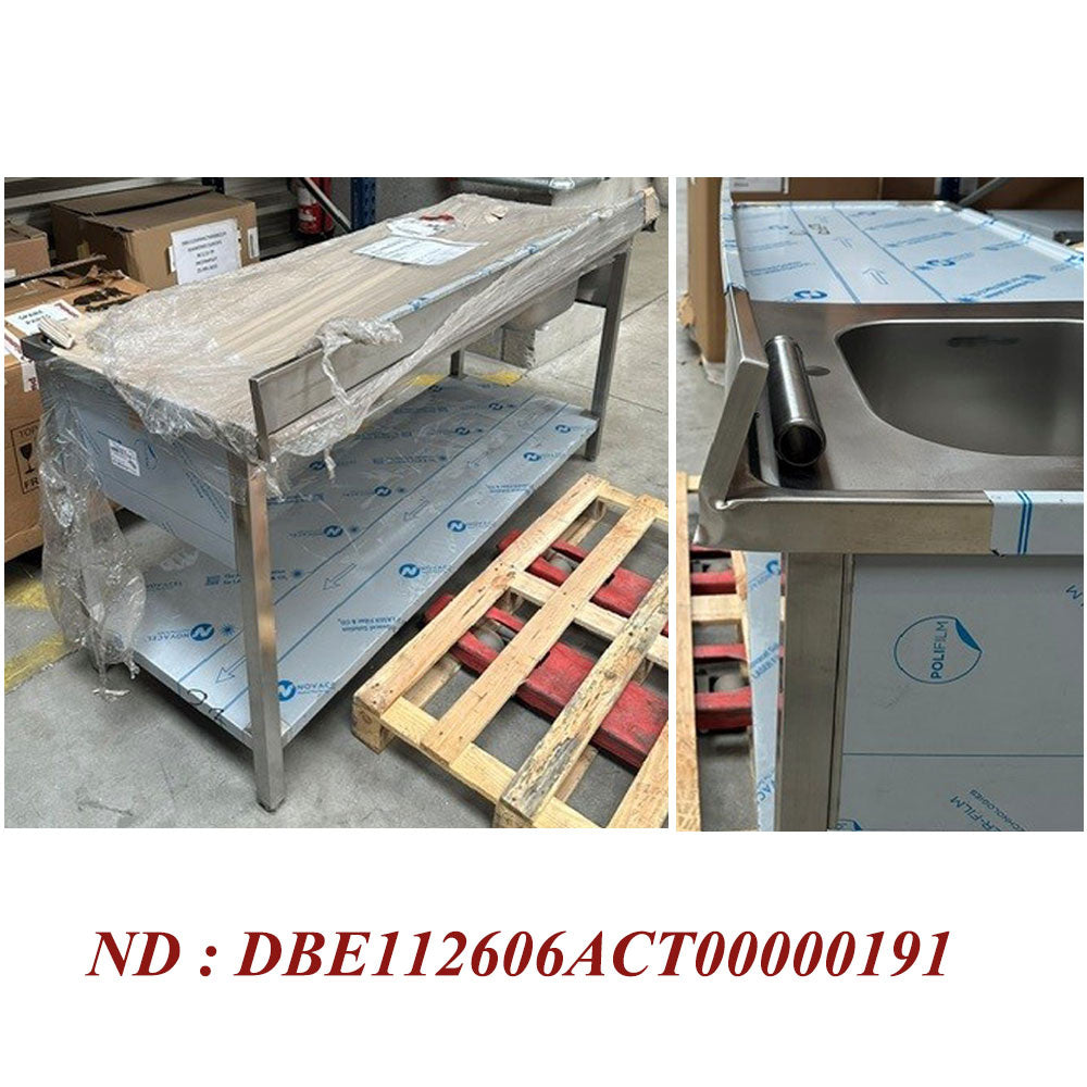 Table de chef 1 cuve gauche 400X400XH275