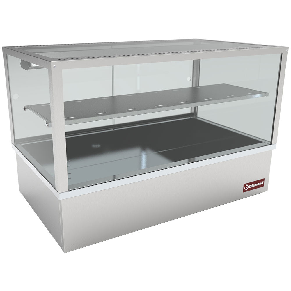 Vitrine chauffante, bain-marie 3 GN 1/1, panoramique