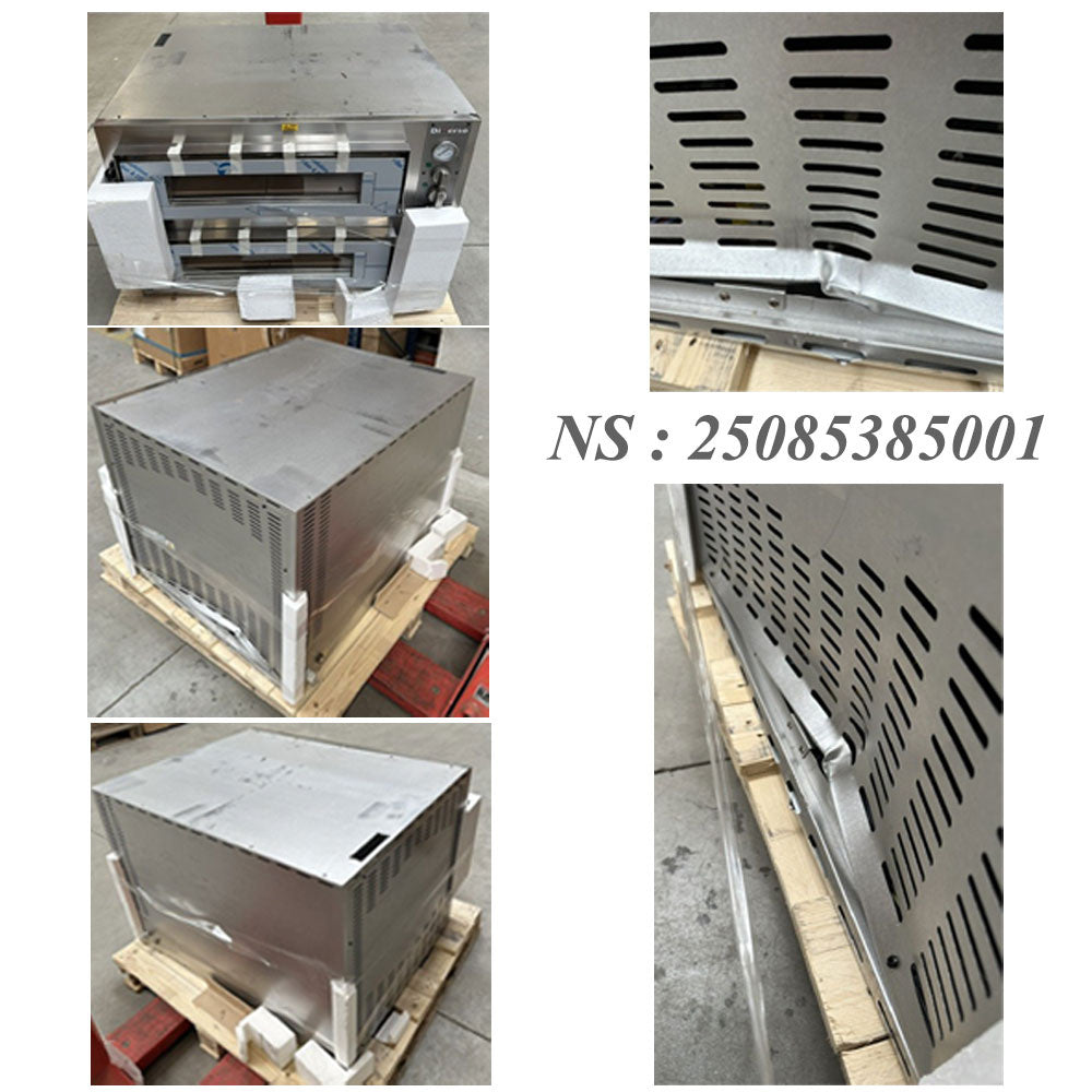 Four électrique 2x 4 pizzas diam.350mm, 2 chambres