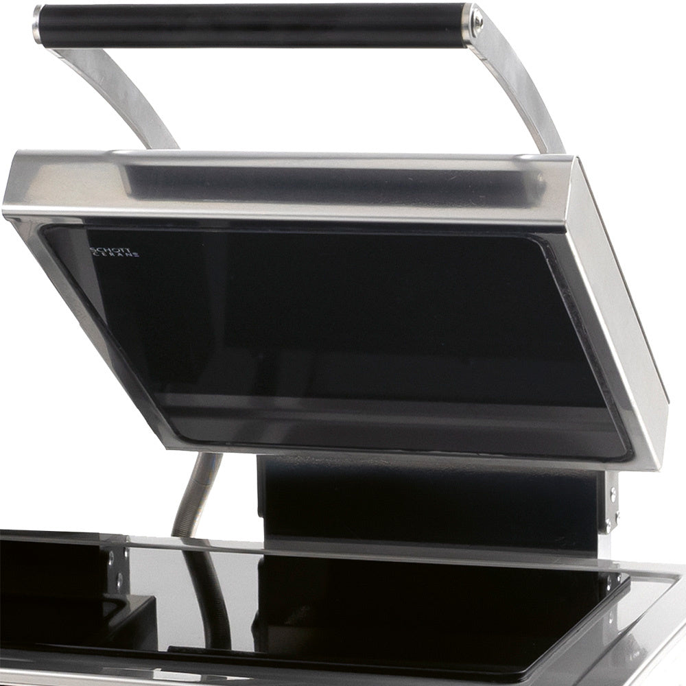 Grille-panini double Diverso en vitrocéramique pour sandwichs chauds, surface antiadhésive et plaques en céramique résistante