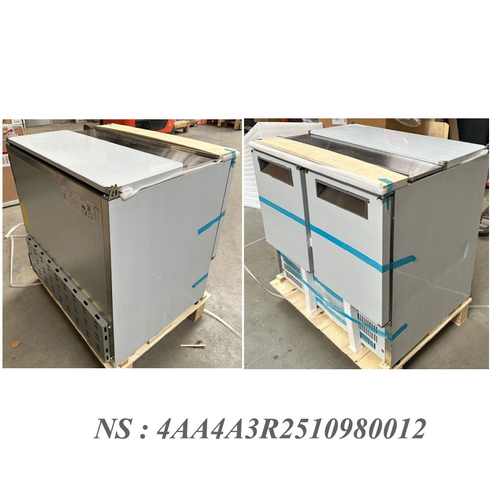 Saladette avec couvercle 2x GN1/1+3x GN 1/6-150 mm + reserve 2 portes GN 1/1