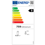 Refroidisseur de bouteilles ventilé Diverso avec 2 portes vitrées coulissantes pour une présentation élégante et pratique.