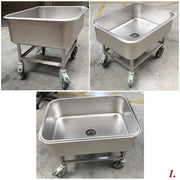 Poêle de cuisson mobile Diamond de 90L avec poignée, idéal pour cuisines professionnelles ou événements.