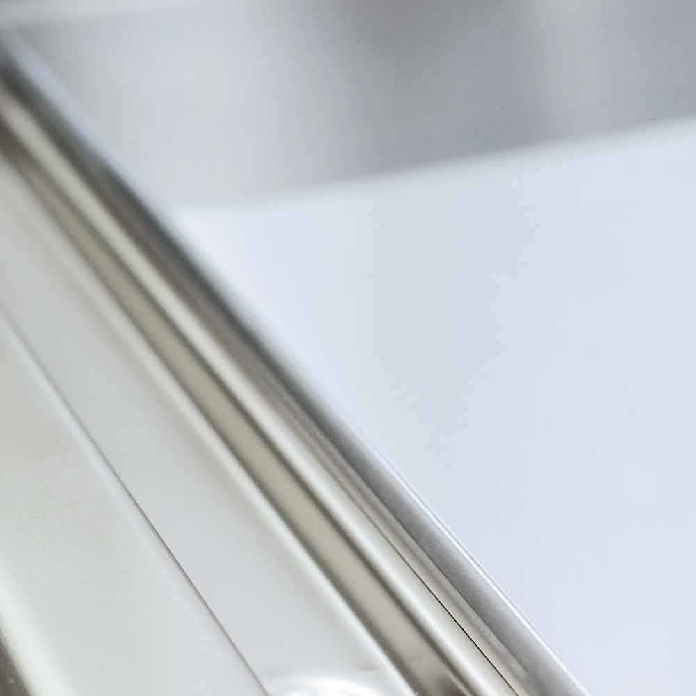 Plaque électrique, 2/3 lisse et 1/3 rainurée, chrome dur -TOP-