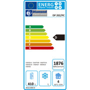 Table frigorifique ventilée Diamond 3 portes en acier inoxydable, dimensions 600x400 mm, capacité 550L, réfrigérée.