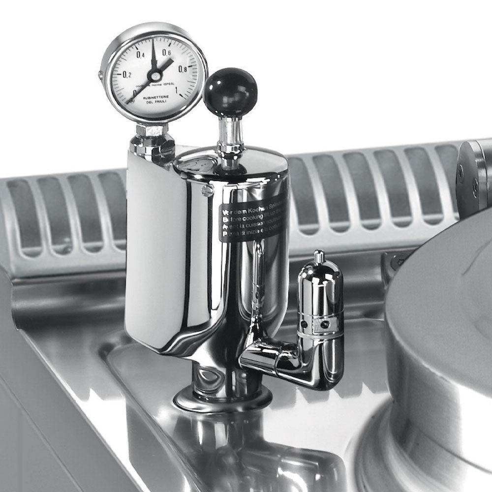 Marmite électrique, cuve 100 lit. chauffage indirect, sur meuble