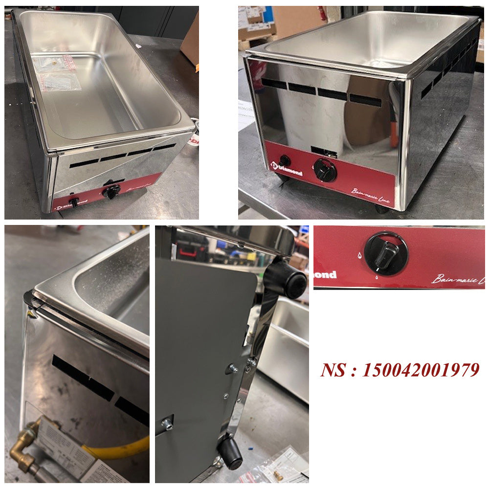 Bain marie gaz, de table GN 1/1 - 150 mm