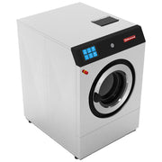 Lave-linge à sceller Diamond inox 23 kg avec écran tactile, visible en fonctionnement dans un environnement industriel.