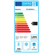 Table frigorifique ventilée Diamond 3 portes GN 1/1, capacité 405L, réfrigérée, groupe à gauche, modèle durable et pratique.