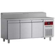 Table frigorifique ventilée, 3 portes GN 1/1, 405 Lit.& structure réfrigérée 10x GN1/4