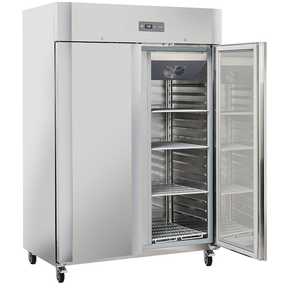 Armoire congélateur ventilée 1200 Lit. 2 portes GN 2/1, sur roues, 2 avec freins