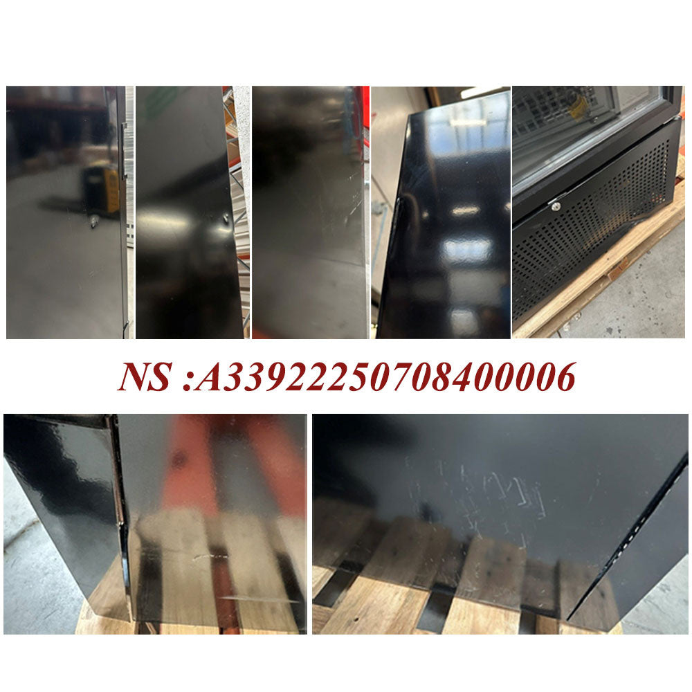 Vitrine ventilée positive 715 litres NOIRE avec caisson lumineux