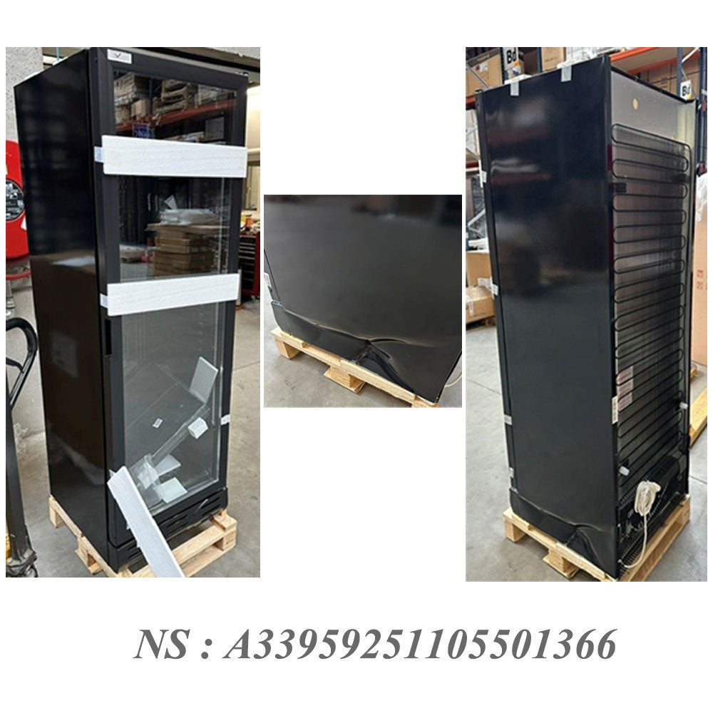 Vitrine ventilée positive 382 litres NOIRE