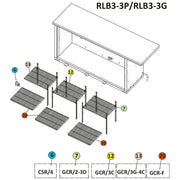 Clips (Kit 4 pièces) support grilles RLB...