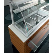 Élément vitrine chauffante, humidifiée et ventilée 4x GN 1/1