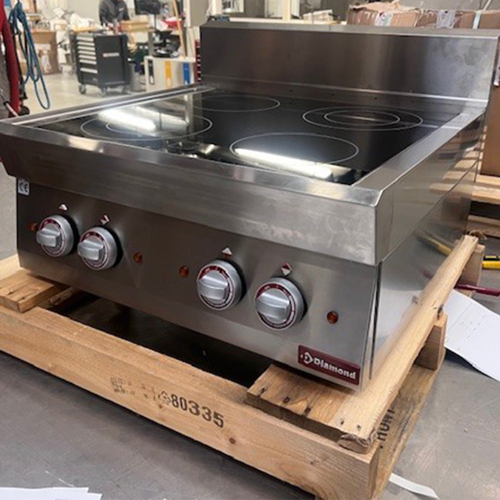 Cuisinière électrique vitrocéramique 4 foyers -Top-