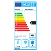Armoire frigorifique ventilée Diverso de 1200 L avec 2 portes GN 2/1, sur roues avec freins, pour la conservation réfrigérée
