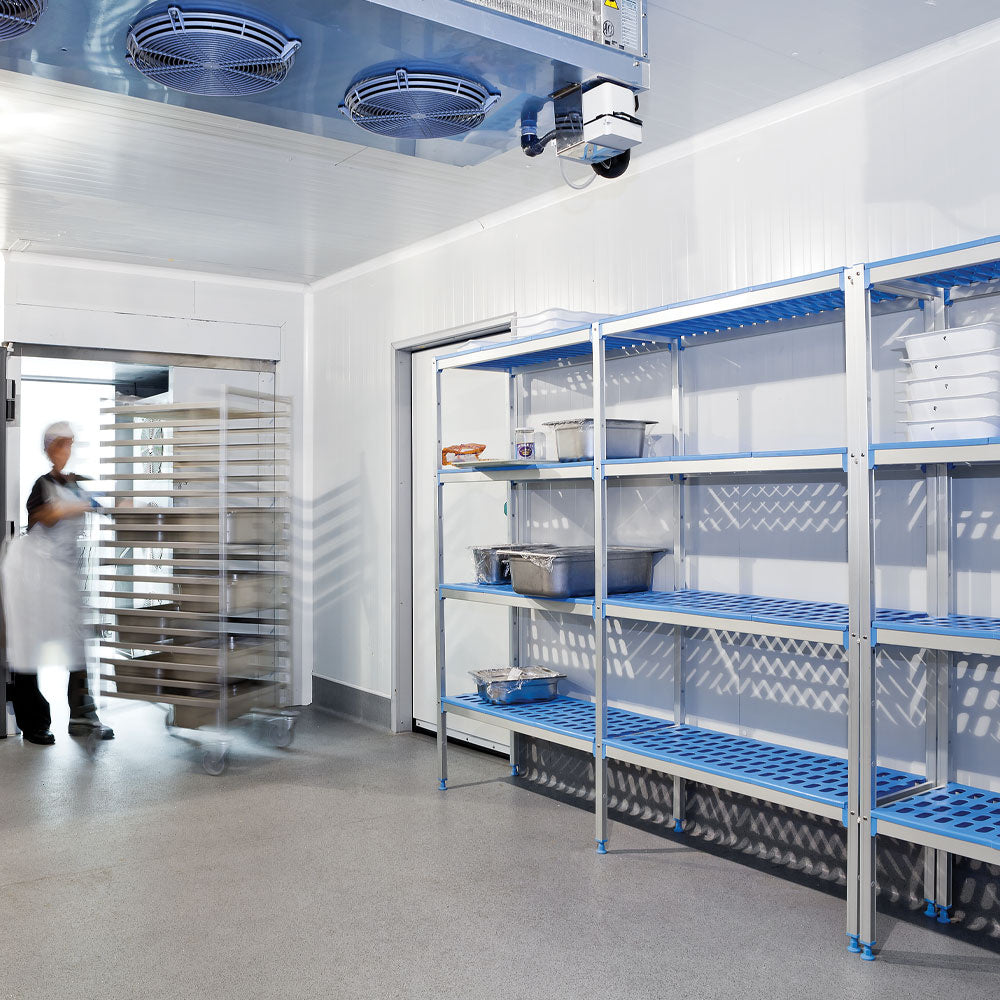 Kit rayonnages aluminium en "L" 4 niveaux pour C65B/BF
