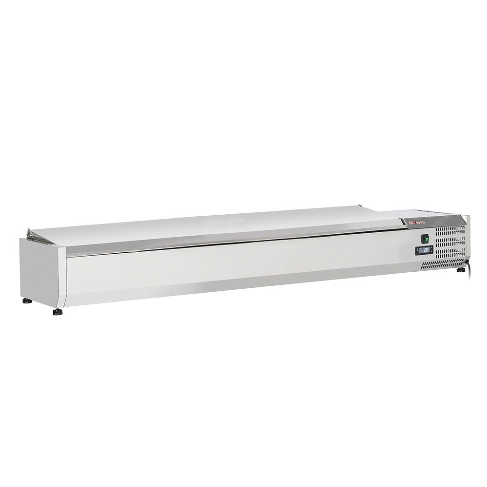 Table frigorifique, ventilé, 3 portes GN 1/1, sur roues, 2 avec freins