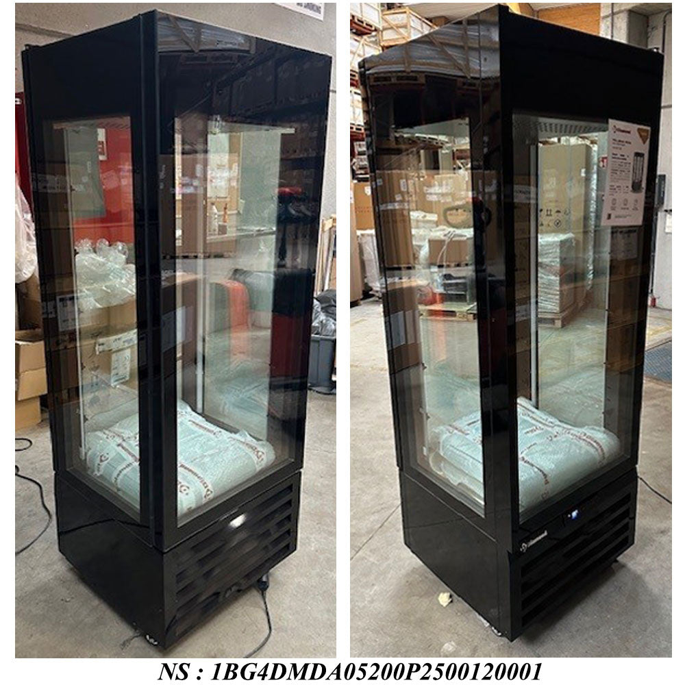 Vitrine "FULL vitrée" 440 Lt., 5 niveaux en verre, ventilée - ICE CREAM & PASTRY - NOIR