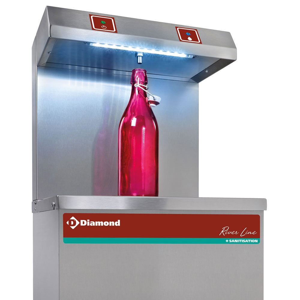 Refroidisseur d'eau à pédale, inox, 80 Litres/heure