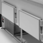 Comptoirs vitrine réfrigérés à vitre droite 90°, avec réserve - NOIR