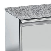Table frigorifique, ventilée, 3 portes EN 600x400 - Top en granit