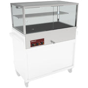 Vitrine chauffante, bain-marie 3 GN 1/1, panoramique