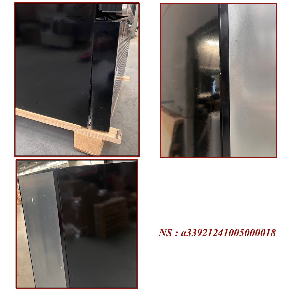 Vitrine ventilée positive 494 litres NOIRE avec caisson lumineux