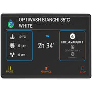 Lave-linge électrique Diamond 18 kg avec écran tactile et séchoir rotatif 18 kg dans une buanderie, vue en détail.