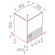 Machine à glaçons CUBO ICE 152 kg, avec réserve 65 kg - EAU