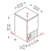 Machine à glaçons CUBO ICE 29 kg, avec réserve 9 Kg- AIR