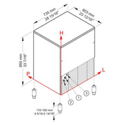 Machine à glaçons CUBO ICE 72 kg, avec réserve 40 kg - EAU