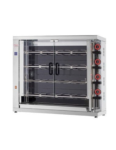 Rôtissoire électrique Vitrocéramique 24 poulets 4 broches FECA 420 EKOPRO