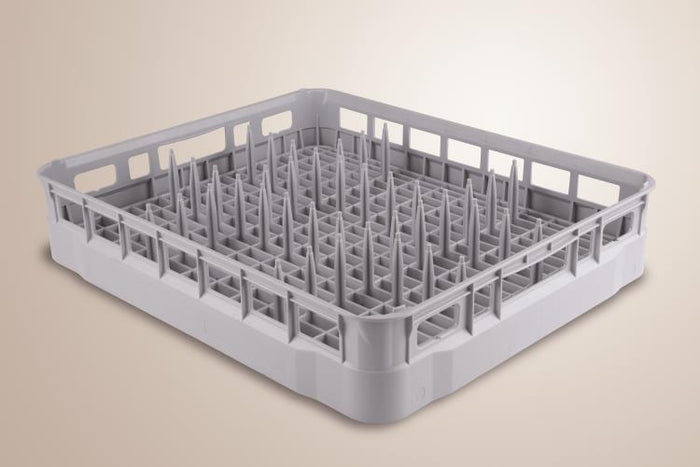 Panier à assiettes Maxima pour lave-vaisselle, 50x60 cm, 9 compartiments, en plastique robuste pour rangement efficace.