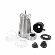 Presse-agrumes électrique Maxima, presse orange 32 L/h avec verre de 19 cm, design compact pour jus d'agrumes frais.