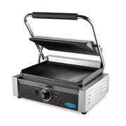 Grill contact - rainuré - plaque de gril simple - 33,5 cm