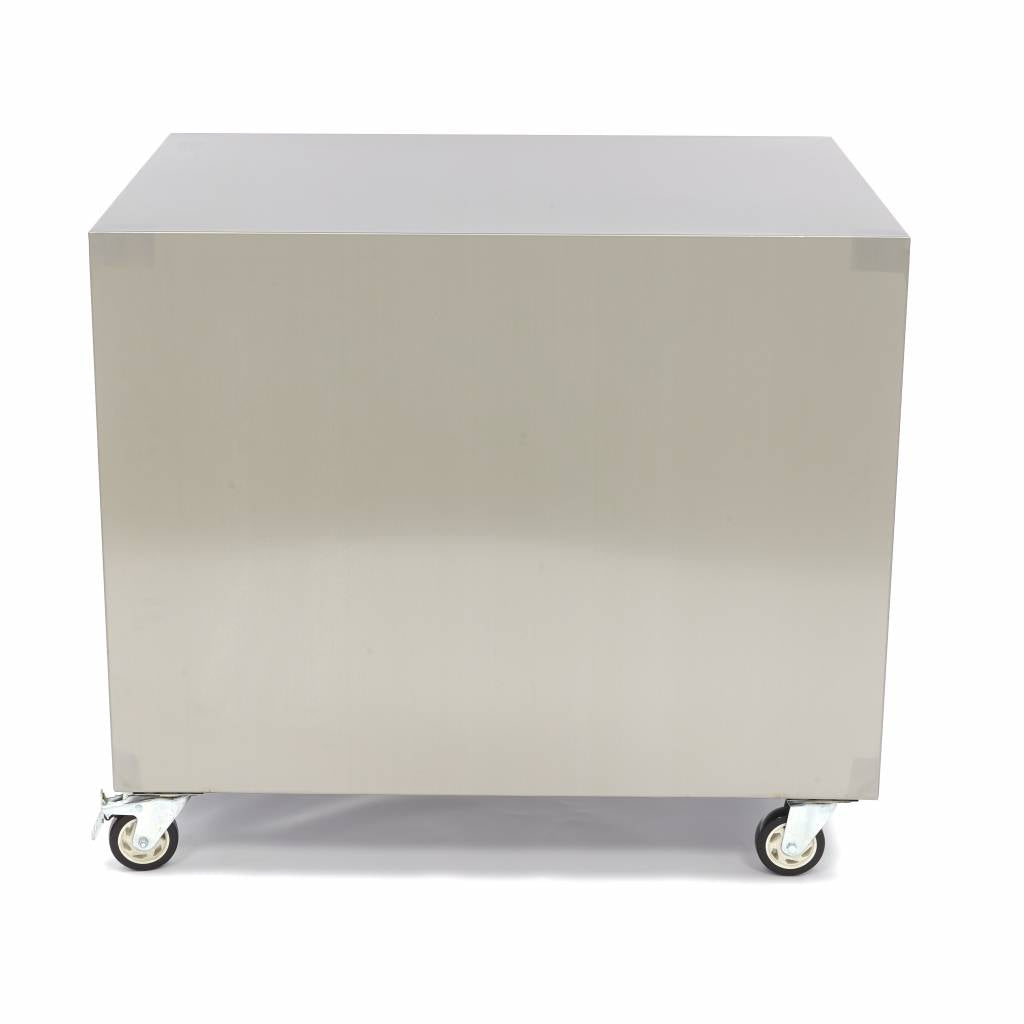 Table de machine en acier inoxydable - 60 x 80 cm - capacité de charge de 120 kg - sur roues