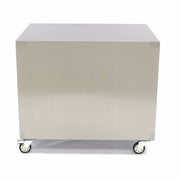 Table de machine en acier inoxydable Maxima, meuble bas avec roues, dimensions 60x80 cm, capacité de charge 120 kg.